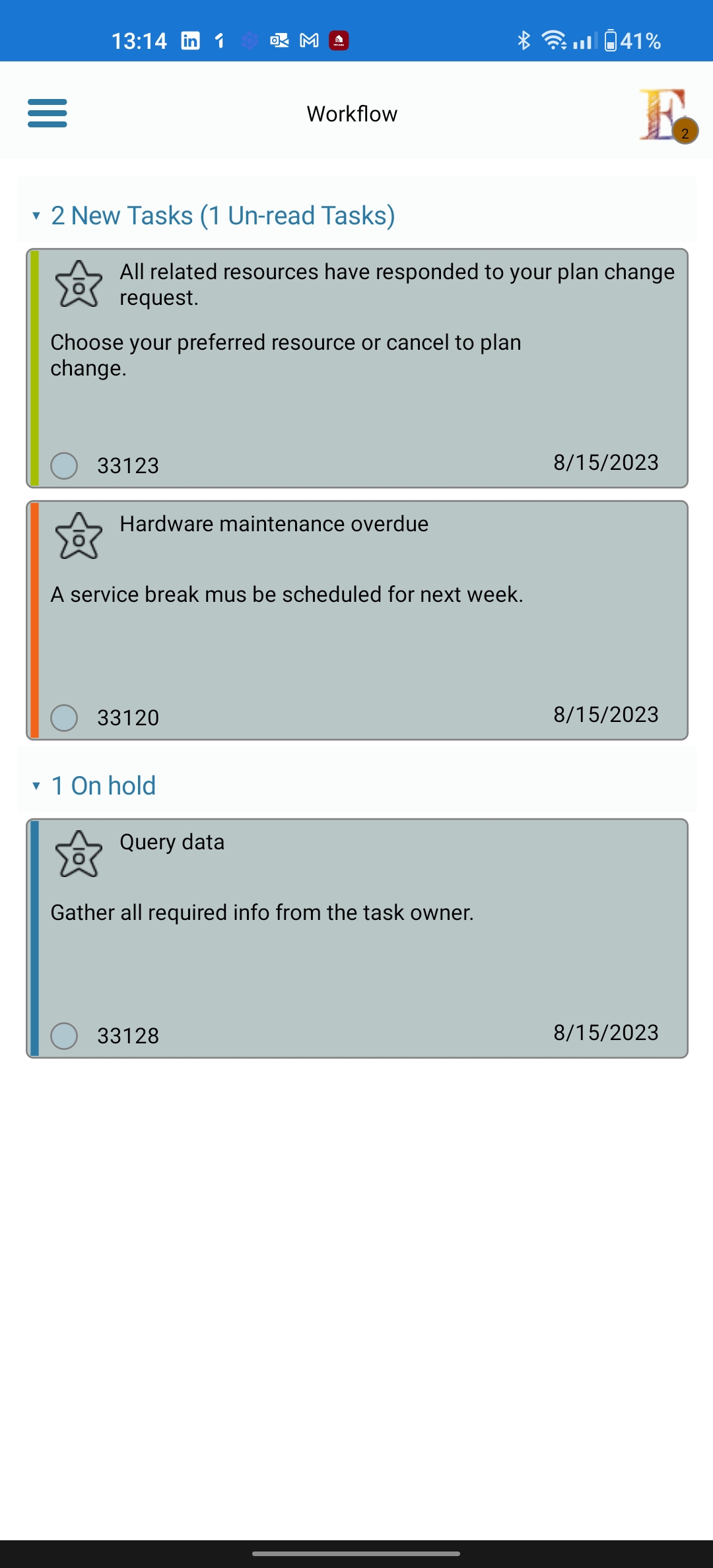 Workflow on Mobile device