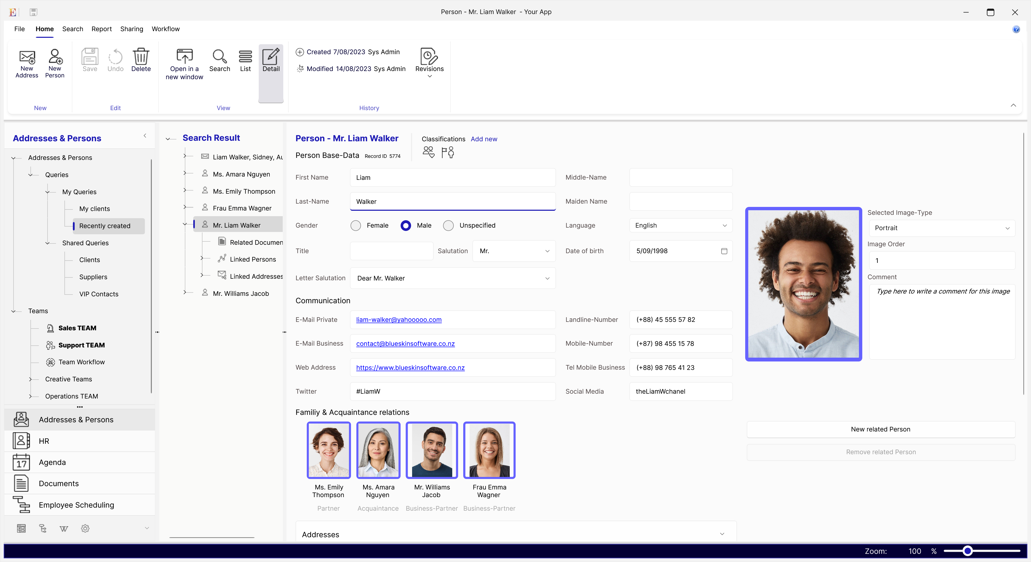 Manage your contacts and relationships