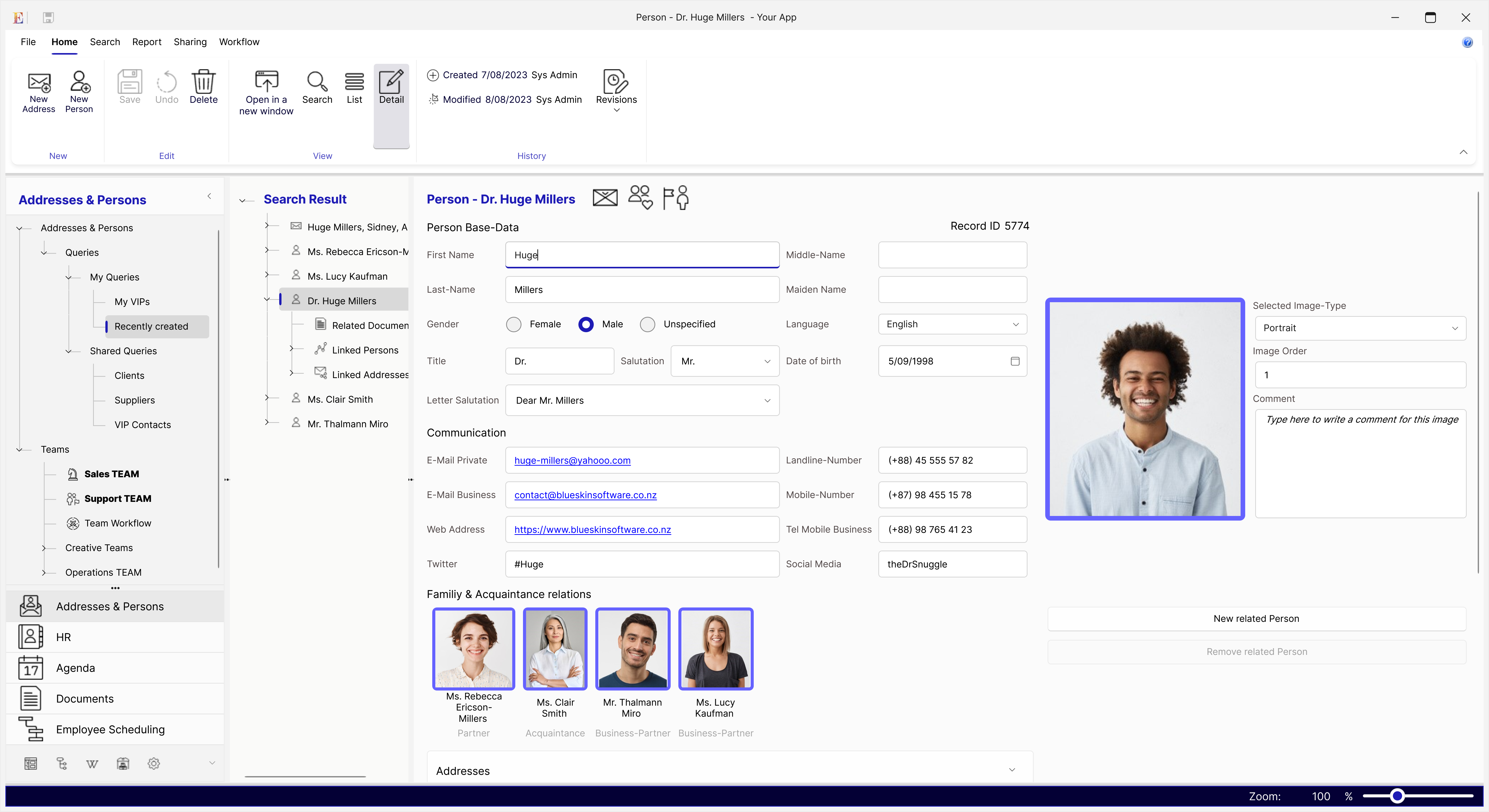 Create custom Reports and print formats