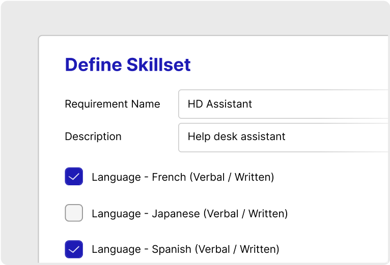 Manage employee skills and areas of work