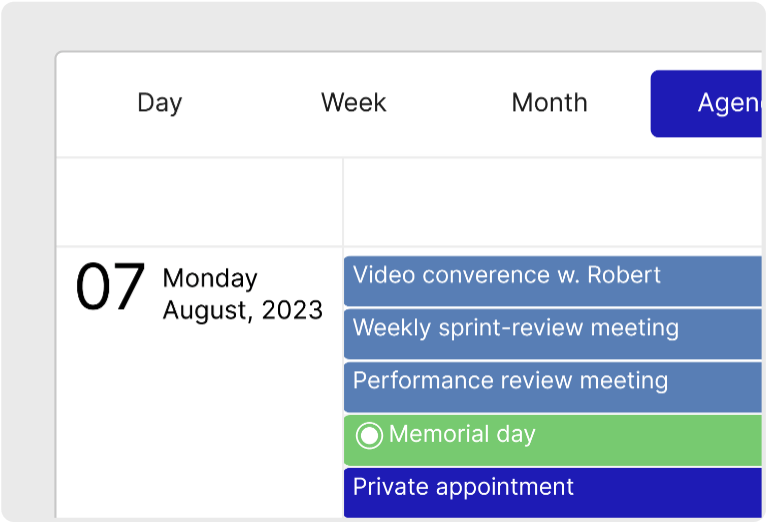 Agenda & Appoinments